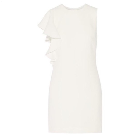 ELIZABETH AND JAMES Luca Ruffle Side Shift Dress Ivory 2 - Picture 8 of 14